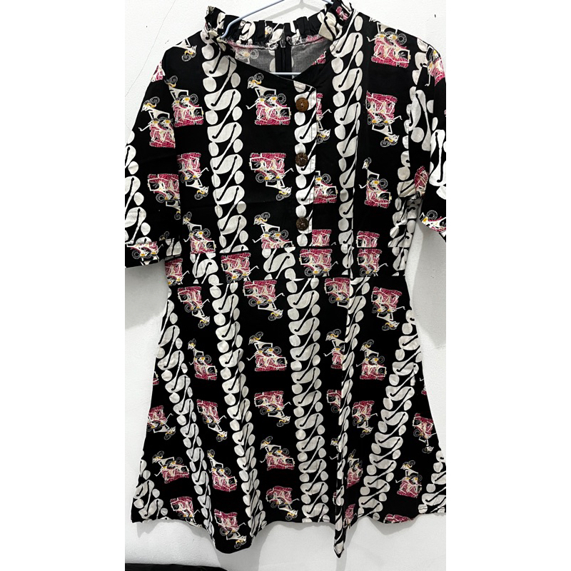 semi batik pl dres. baju dres model batik. dres daily