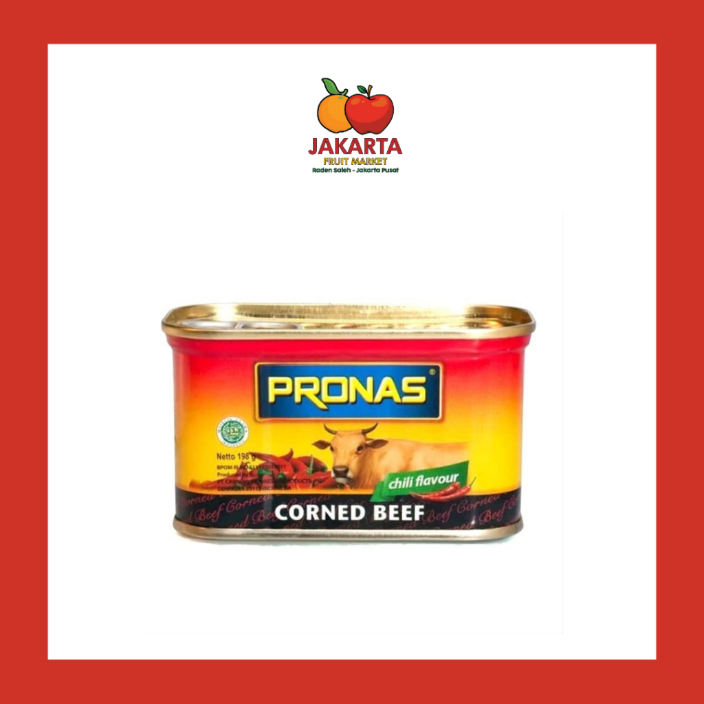 

PRONAS CORNED BEER CHILI FLAVOUR 198 GR / DAGING KORNET SAPI RASA PEDAS / DAGING KALENG