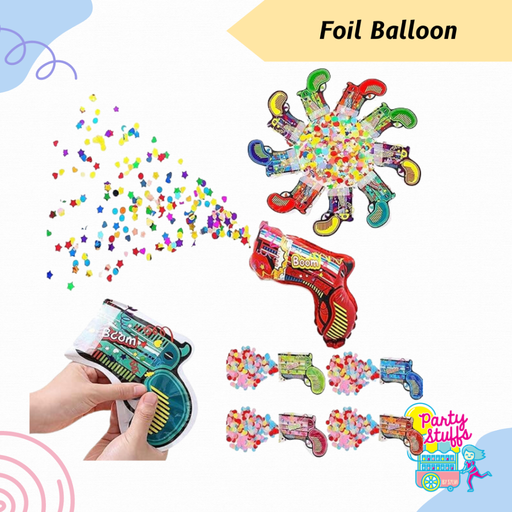 Gun popper / Popper pistol / Party popper ukuran 14cm