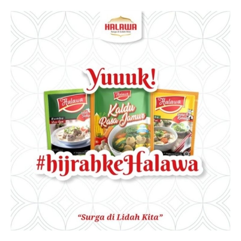 

24 Sachet Halawa Kaldu Bubuk Bumbu Pelezat serbaguna. Halal, Praktis, Kaya Akan Nutrisi, Lebih Lezat dan Lebih Nikmat. Terlaris Termurah