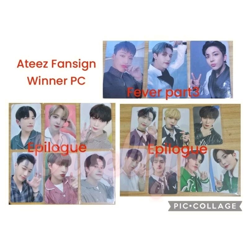 PHOTOCARD PC ATEEZ fansign winner CHRISTMAS, PAJAMA (OFFICIAL) SEONGHWA Yeosang Hongjoong