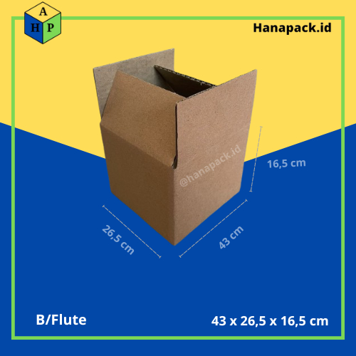 

Box Karton Polos / Packaging Custom Box 43 x 26,5 x 16,5 cm