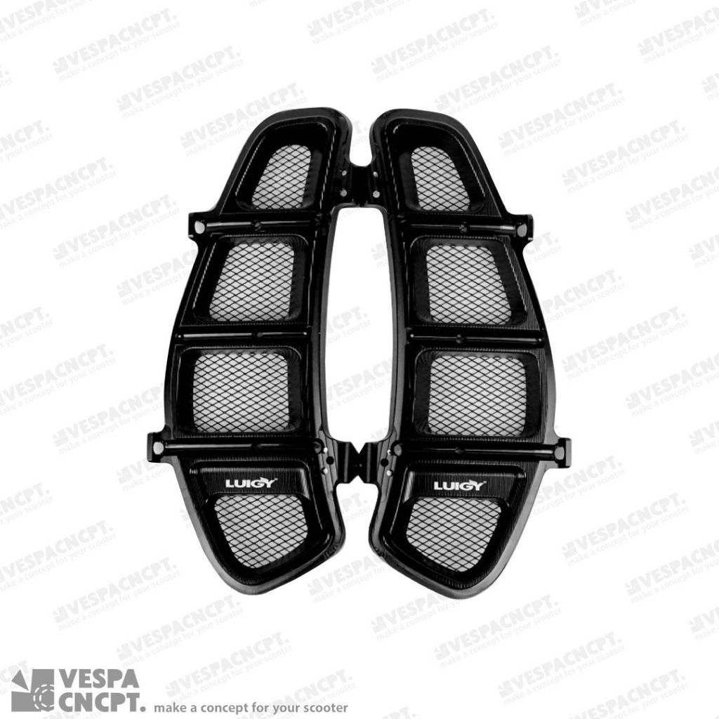 Grill Glove Box Air Inlet Cnc Luigy Black Vespa Gts Gtv Gtl 3v Iget