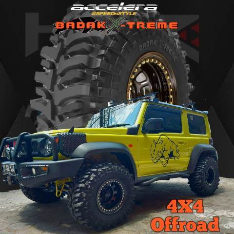 Ban Mobil 35 12,5 R15 Accelera Badak X Treme | Ban Cangkul Ring 15 Medan Lumpur