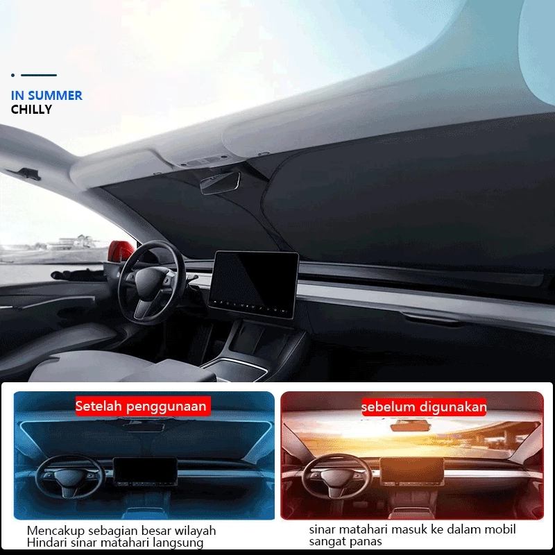 payung mobil anti panas penutup kaca mobil anti tutup kaca mobil depan anti panas AST