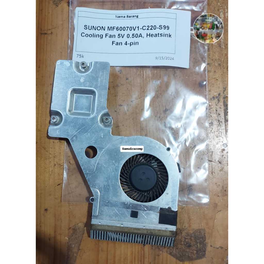 Sunon MF60070V1-C220-S99 Cooling Fan 5V 0.50A, Heatsink Fan 4-pin