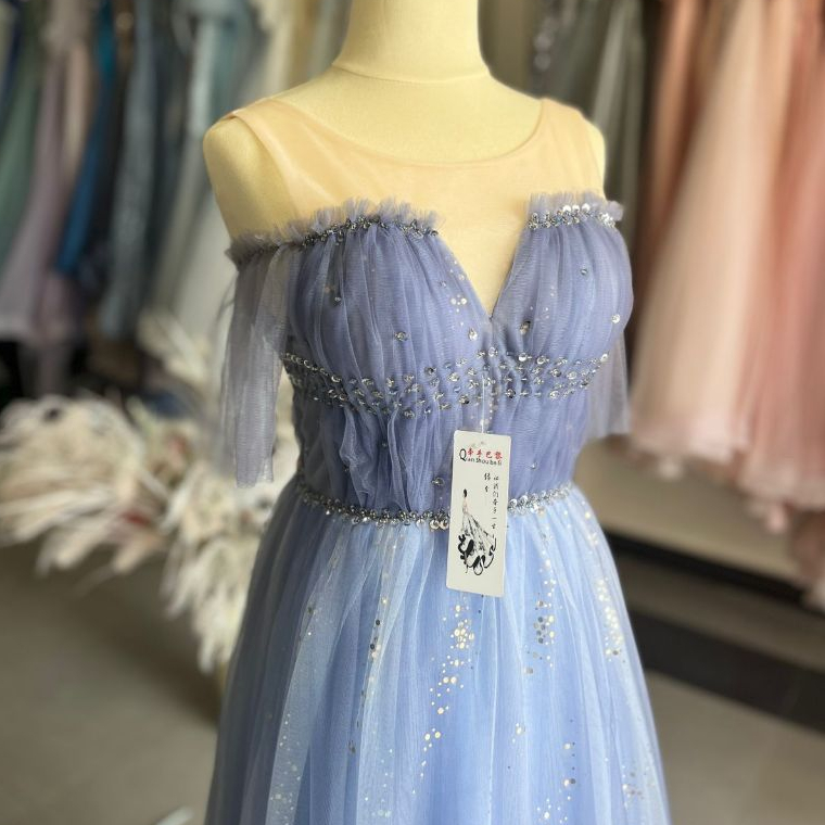 [FOR RENT] Gaun Pesta Sabrina Ungu Terang / Lilac Off Shoulders Party Dress L-012