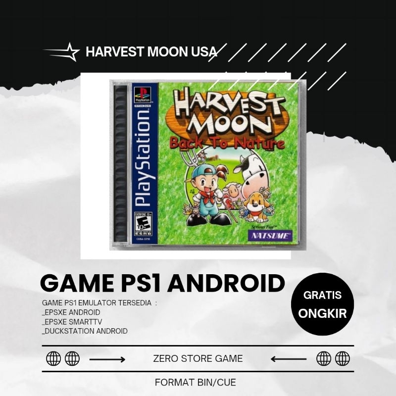 Harvest Moon USA dan Bahasa Indonesia I Game Ps1 Emulator I Bin/Cue I Epsxe/Duckstation