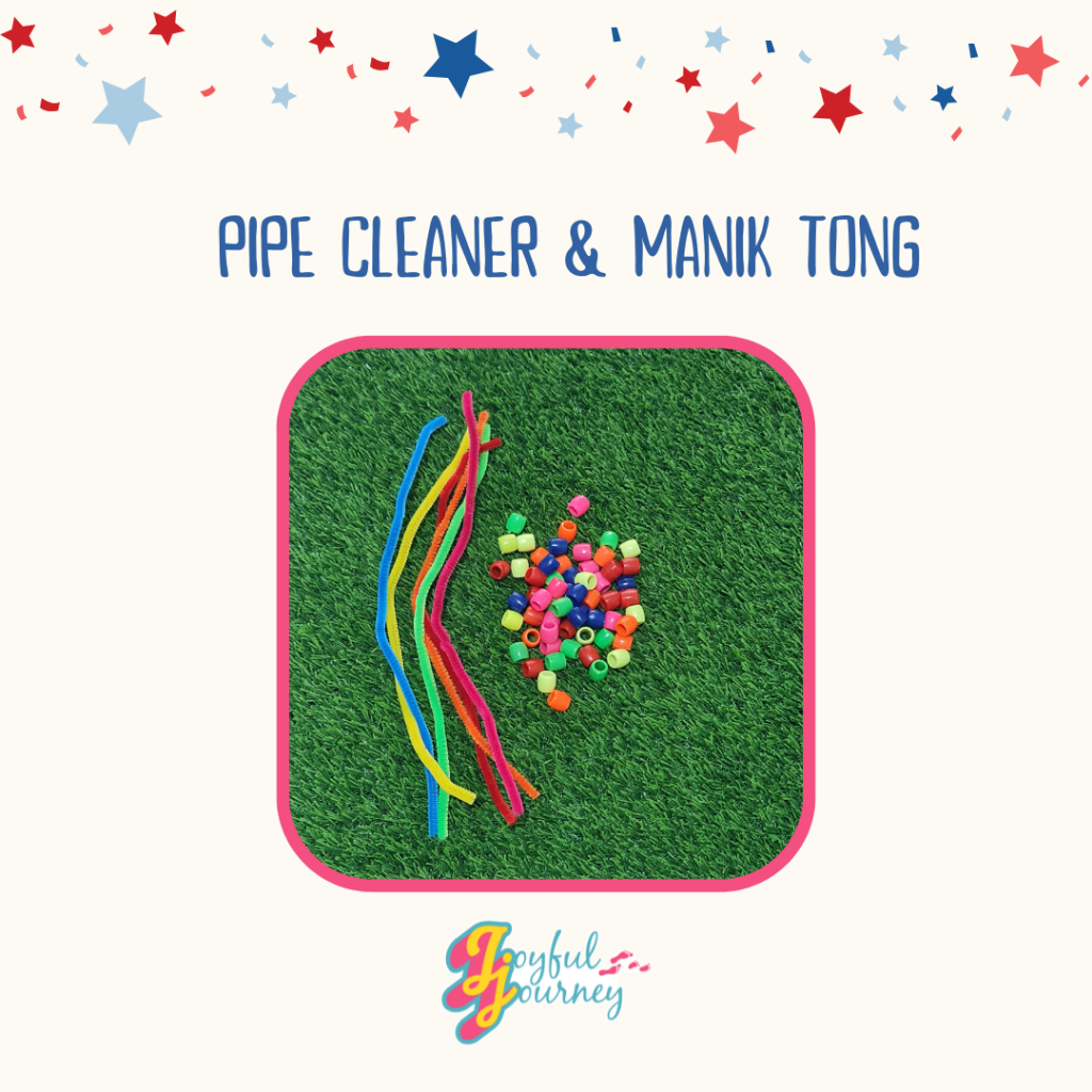 Sortir Warna Beads/Meronce Manik Tong/Pipe Cleaner/Kawat Bludru/Sorting color/Sorting warna/Mainan e