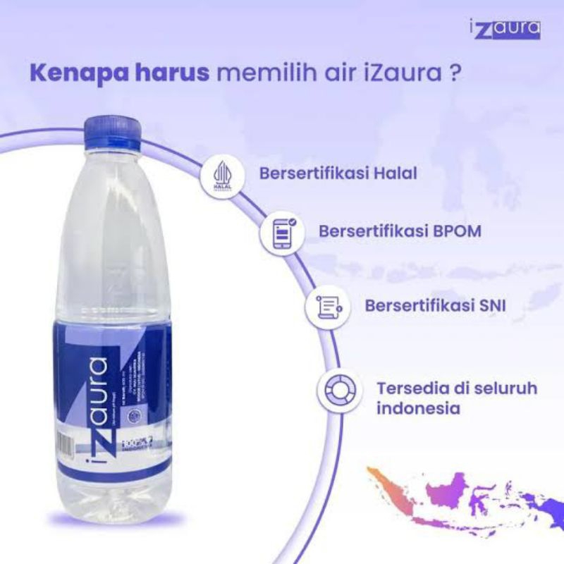 

(1 DUS ISI 12 BOTOL) AIR KESEHATAN IZAURA ALKALI WATER PH8