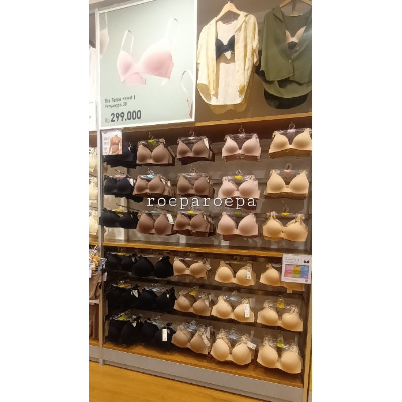 Bra Tanpa Kawat Uniqlo (penyangga 3D) Wireless Bra (3D Hold) jastip Uniqlo