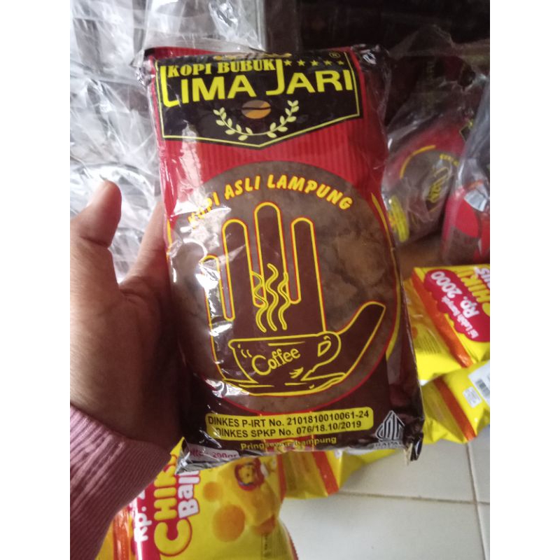 

kopi bubuk lima jari khas lampung
