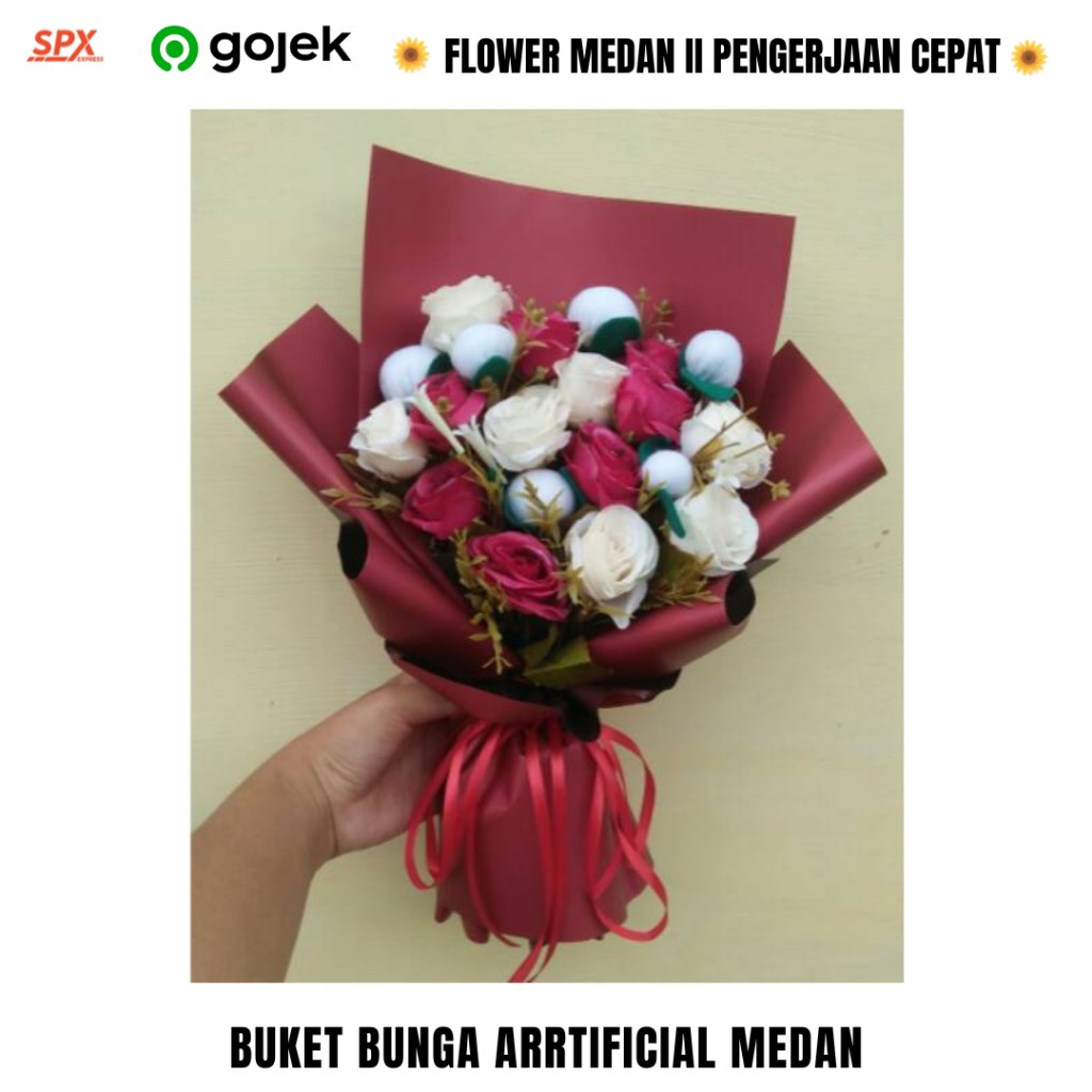 flower medan buket unga plastik bunga artificial medan bunga palsu buket wisuda ultah anniversary me
