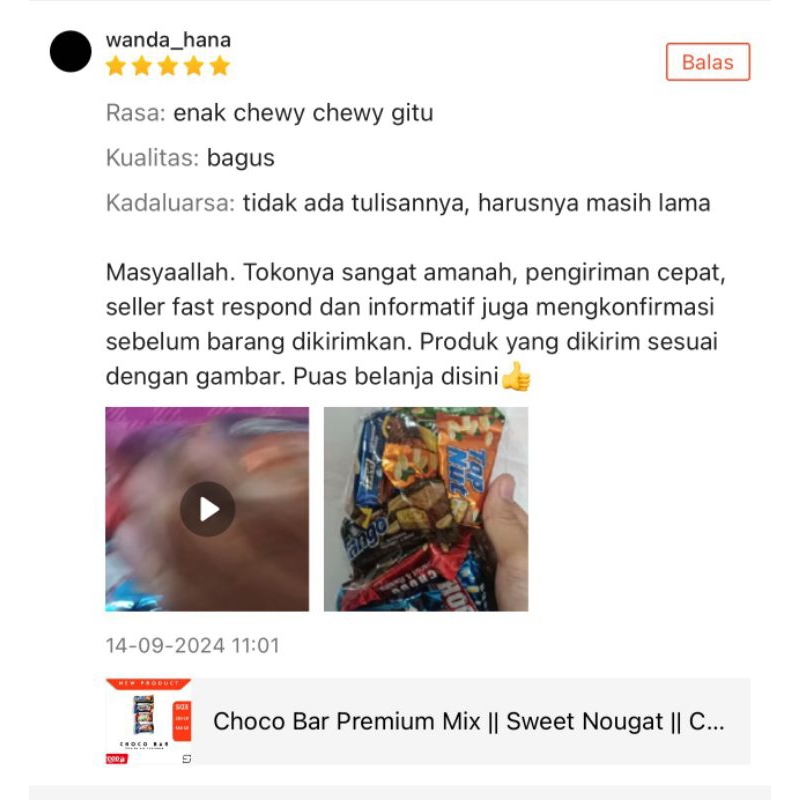 

RiDn Choco Bar Premium Mix Sweet Nougat Coklat Premium Oleh Oleh Haji Umrah Coklat Premium