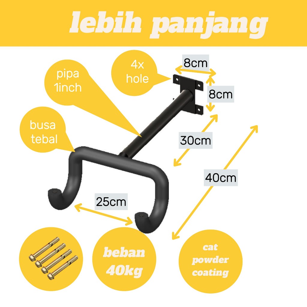 gantungan sepeda dinding rak sepeda tempel dinding