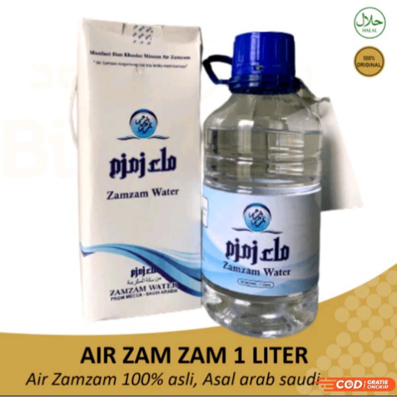 

Air Zam Zam 1liter zam zam asli kemasan premium | Oleh Oleh Haji dan Umroh