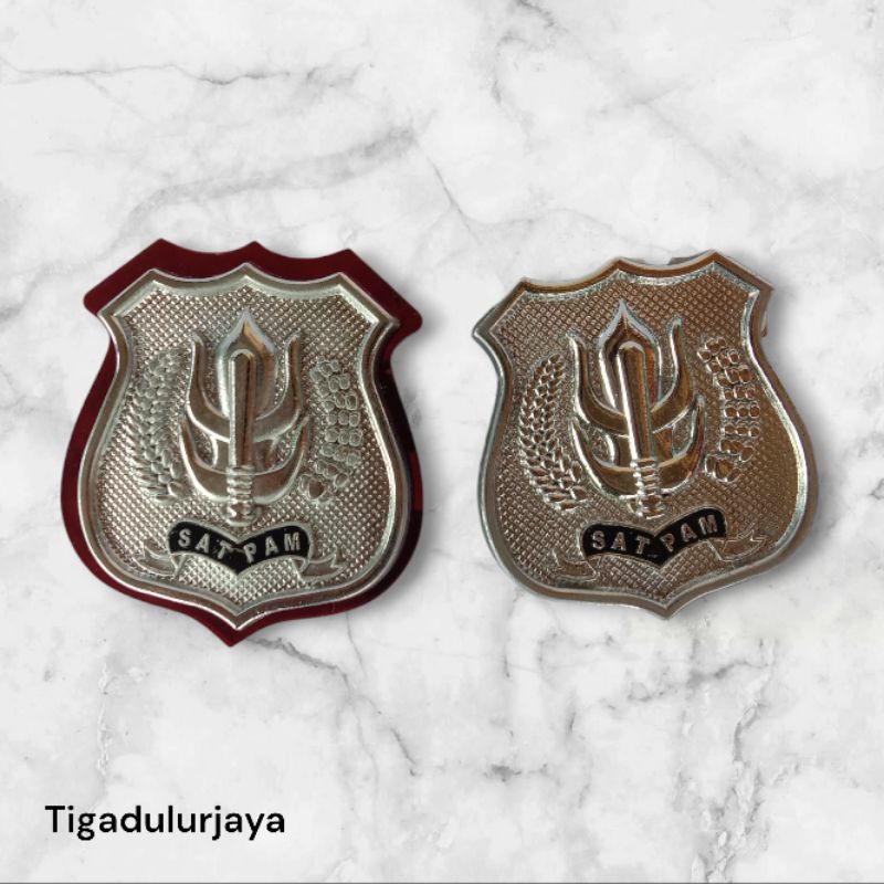 LENCANA KEWENANGAN SATPAM SECURITY SILVER
