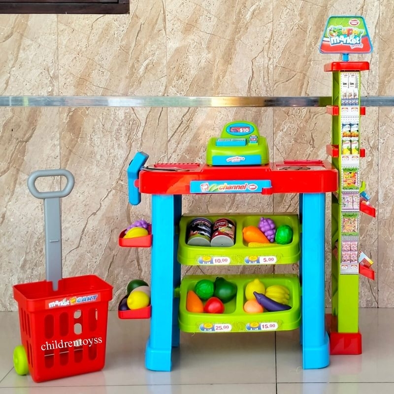 Mainan Kitchen Set Jumbo Super Market Green / Mainan Kitchen Set Jumbo