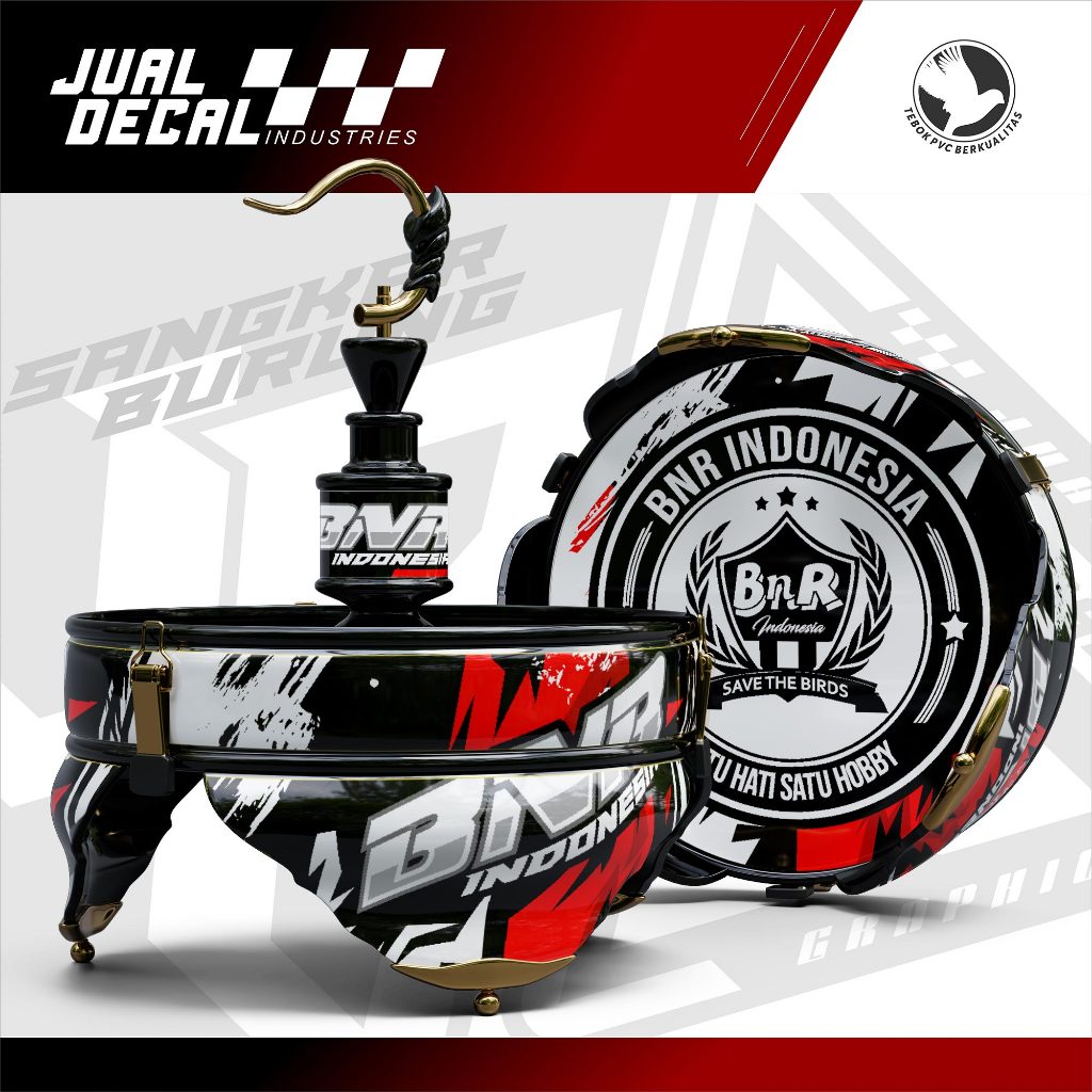 Stiker Sangkar Lovebird Batman Pleci Helopet BnR Indonesia Decal Tebok Burung Custom Variasi