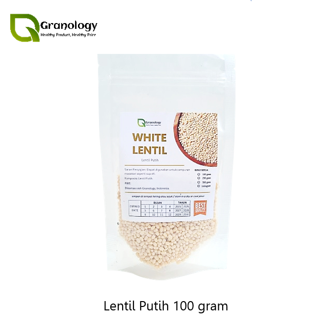 

Kacang Lentil Putih / White Lentil (100 gram) by Granology