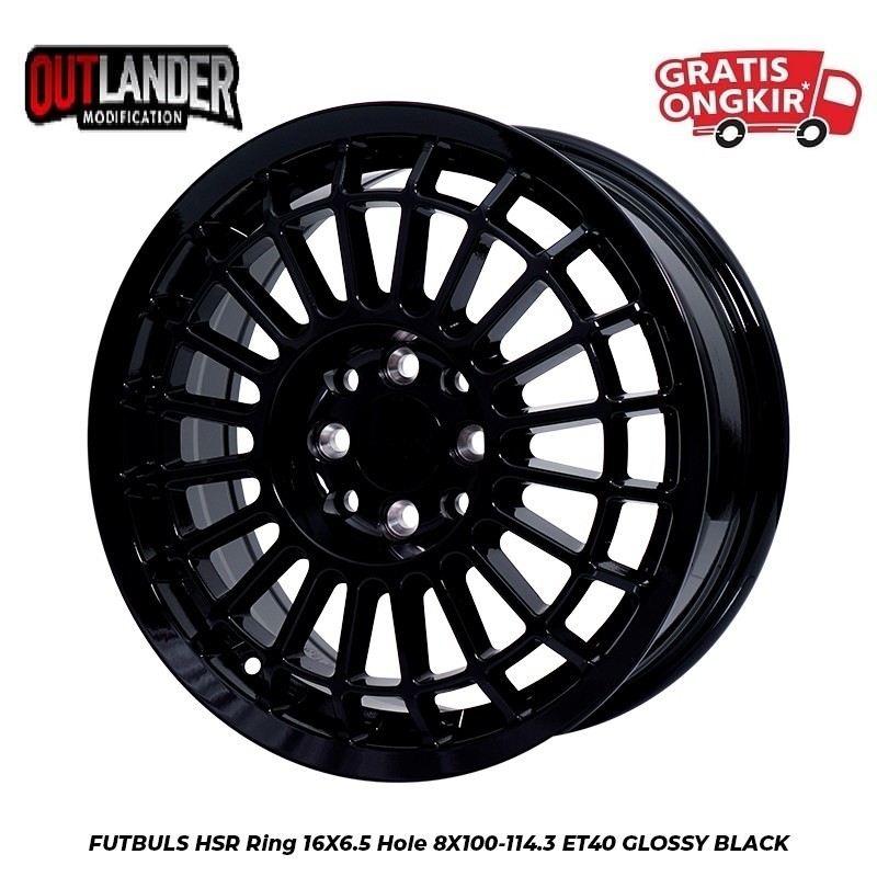 Velg Mobil Calya Xenia Fiesta Freed Alvez Ring 16 Hsr Wheel Futbuls Glossy Black