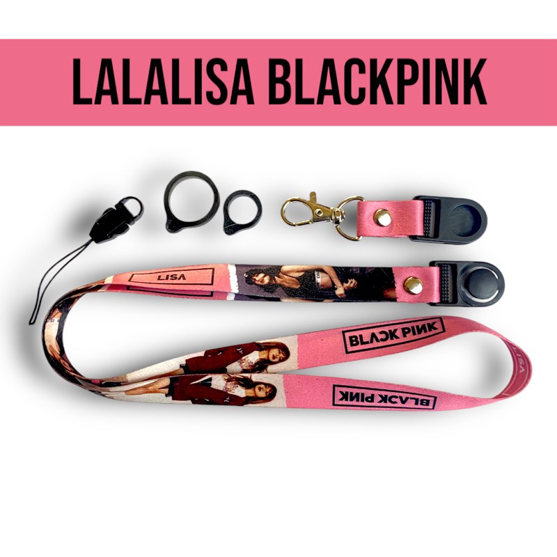 

LALALISA LANYARD BLACK PINK GANTUNGAN HANDPHONE