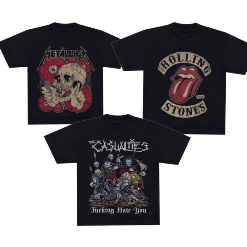 Kaos Band/Baju Band Anak Laki Laki/Kaos Metal Anak Laki Laki Usia 1-14 Tahun/Kaos Band Bayi