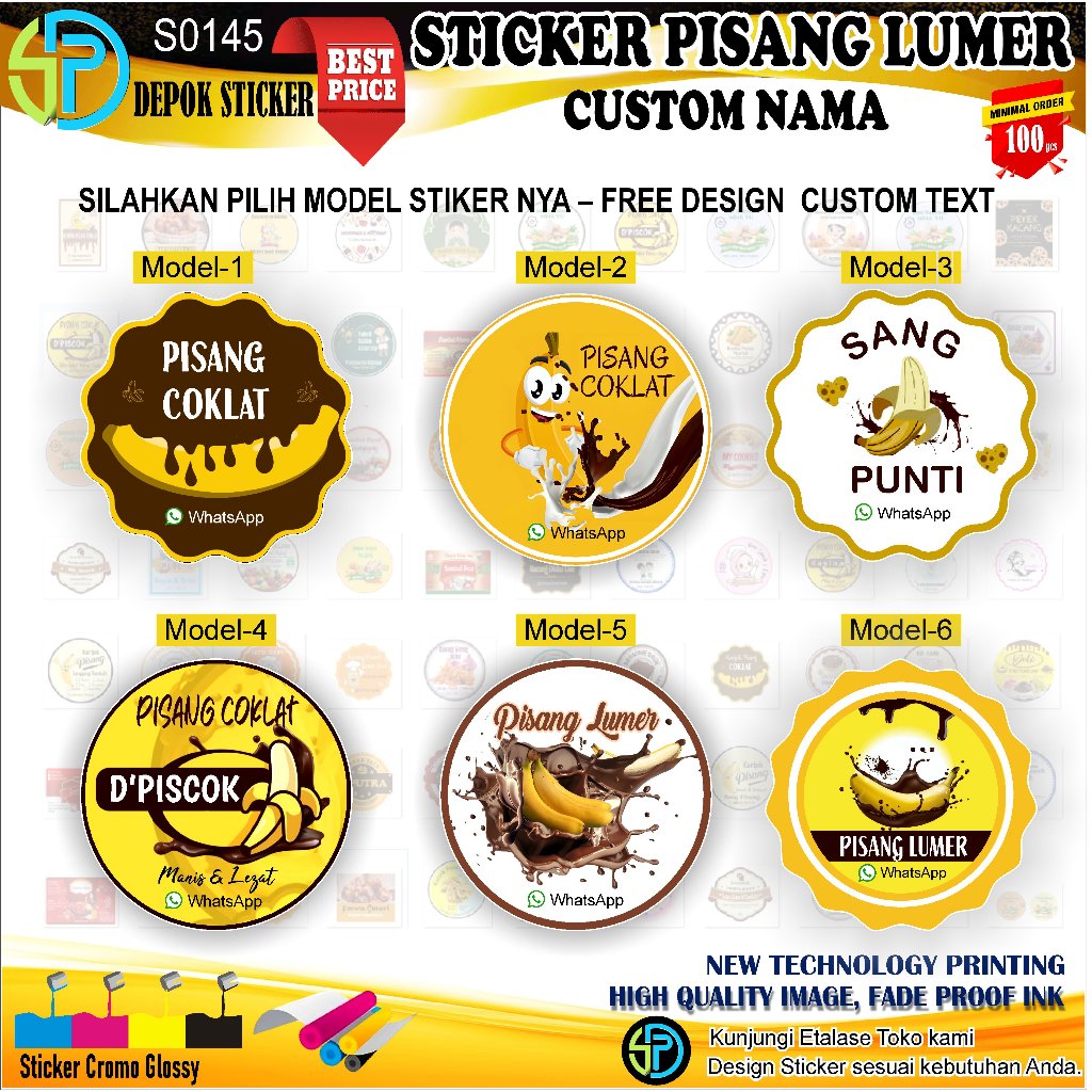 

STIKER PISANG LUMER COKLAT