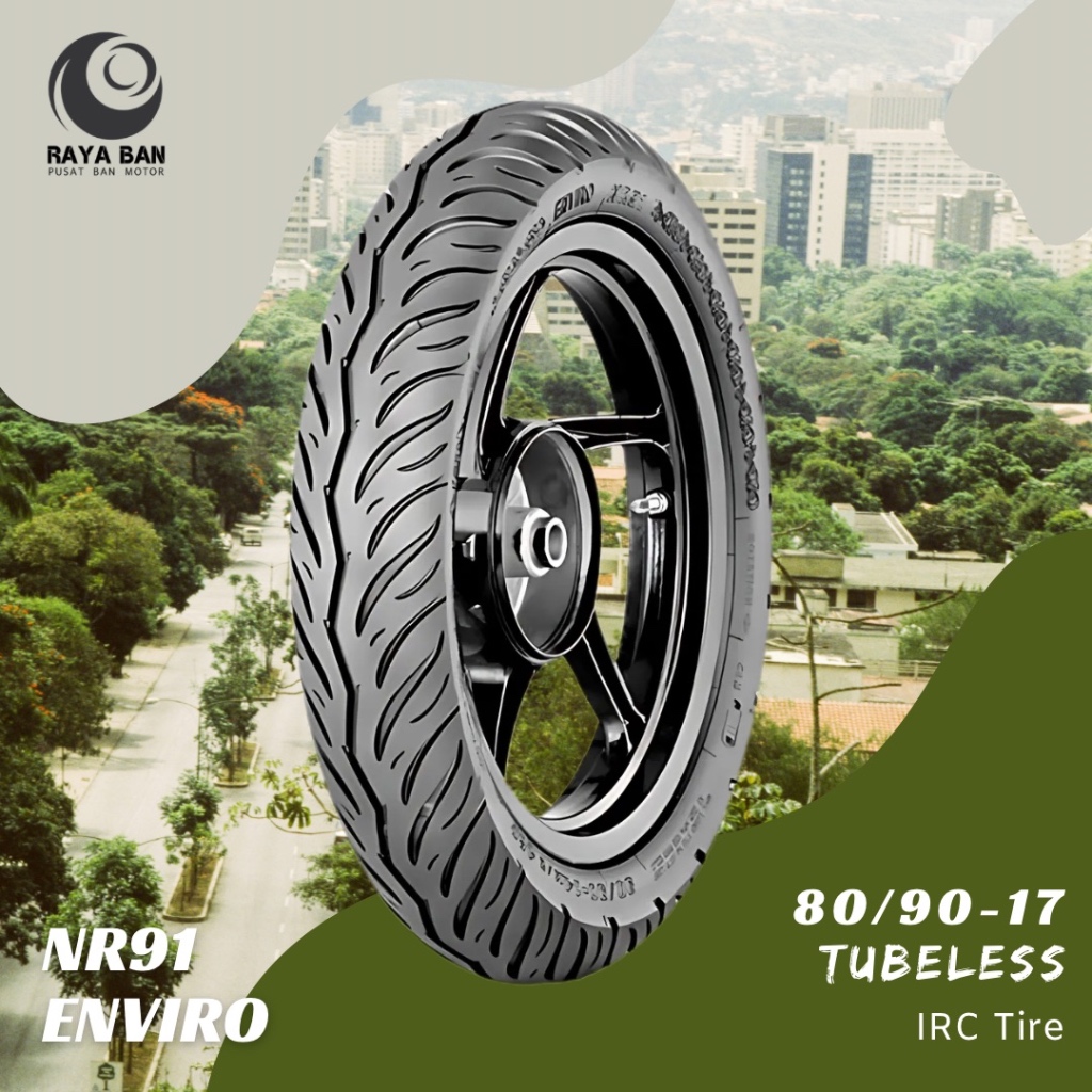 Ban Motor IRC Enviro 80/90-17 Tubeless TL NR91 NR 91 Ring 17