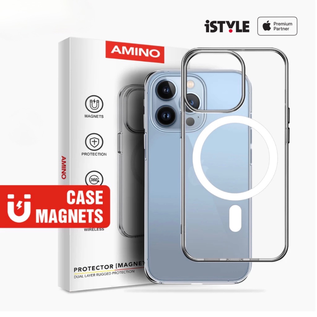 Amino Hybrid Bumper iPhone 13 Series Clear Case with MagSafe