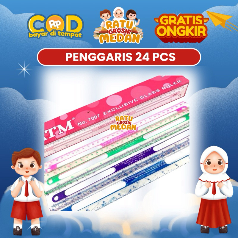 

Penggaris ATM 30cm 24pcs