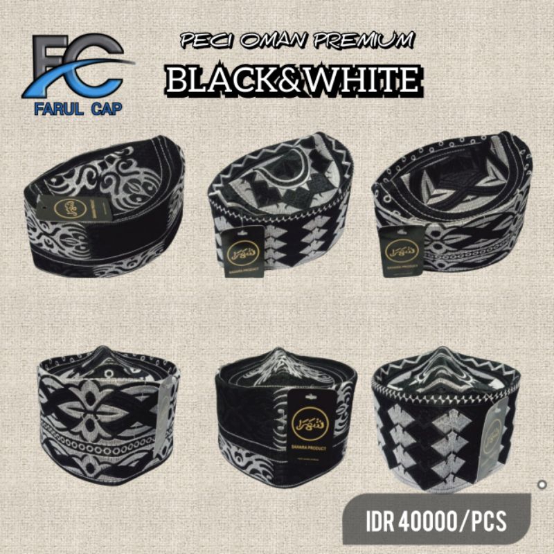 Peci oman bangladesh original hitam