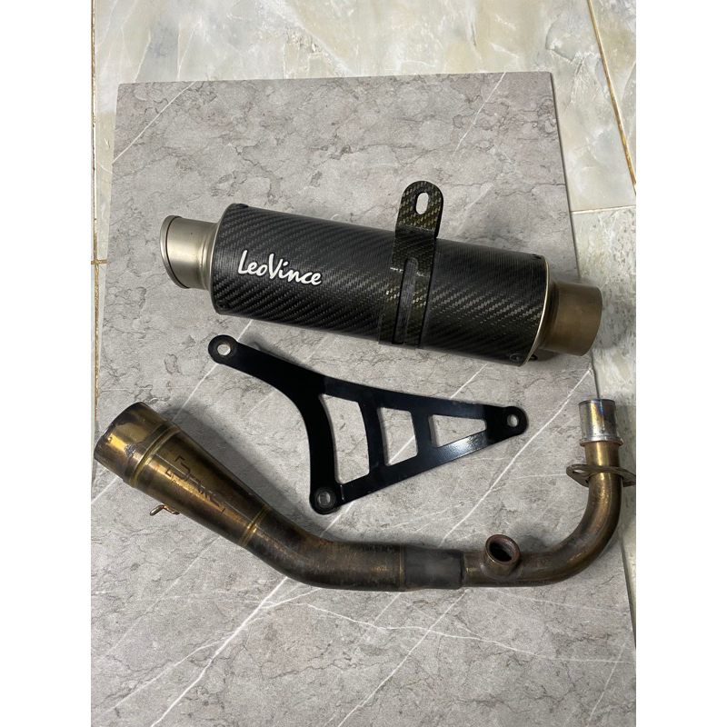KNALPOT LEOVINCE GP CORSA CARBON MATE FOR VESPA MATIC IGET 3V