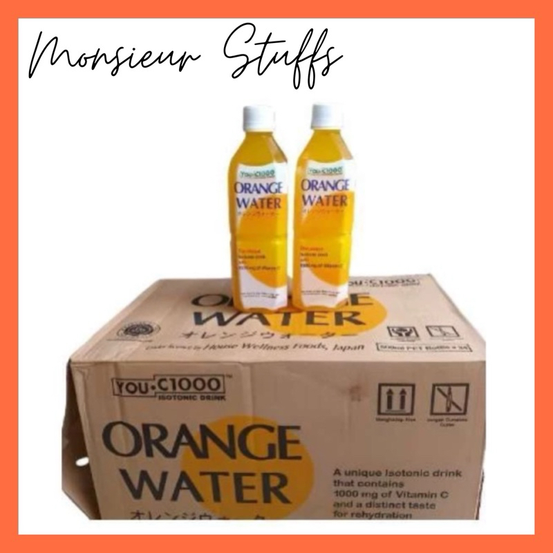 

(24 Botol) YOU C1000 Orange Water & Lemon Water 500ml Botol Plastik Box