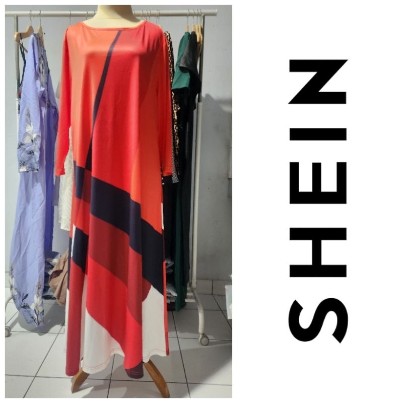 DRESS LONGDRESS SHEIN CURVE/PLUS SIZE/BIG SIZE/ LD 110-120cm