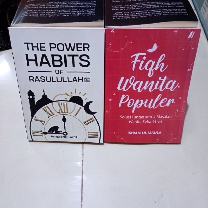 paket isi 2 buku motivasi islami:the power HABITS of RASULULLAH+FIQH WANITA POPULER