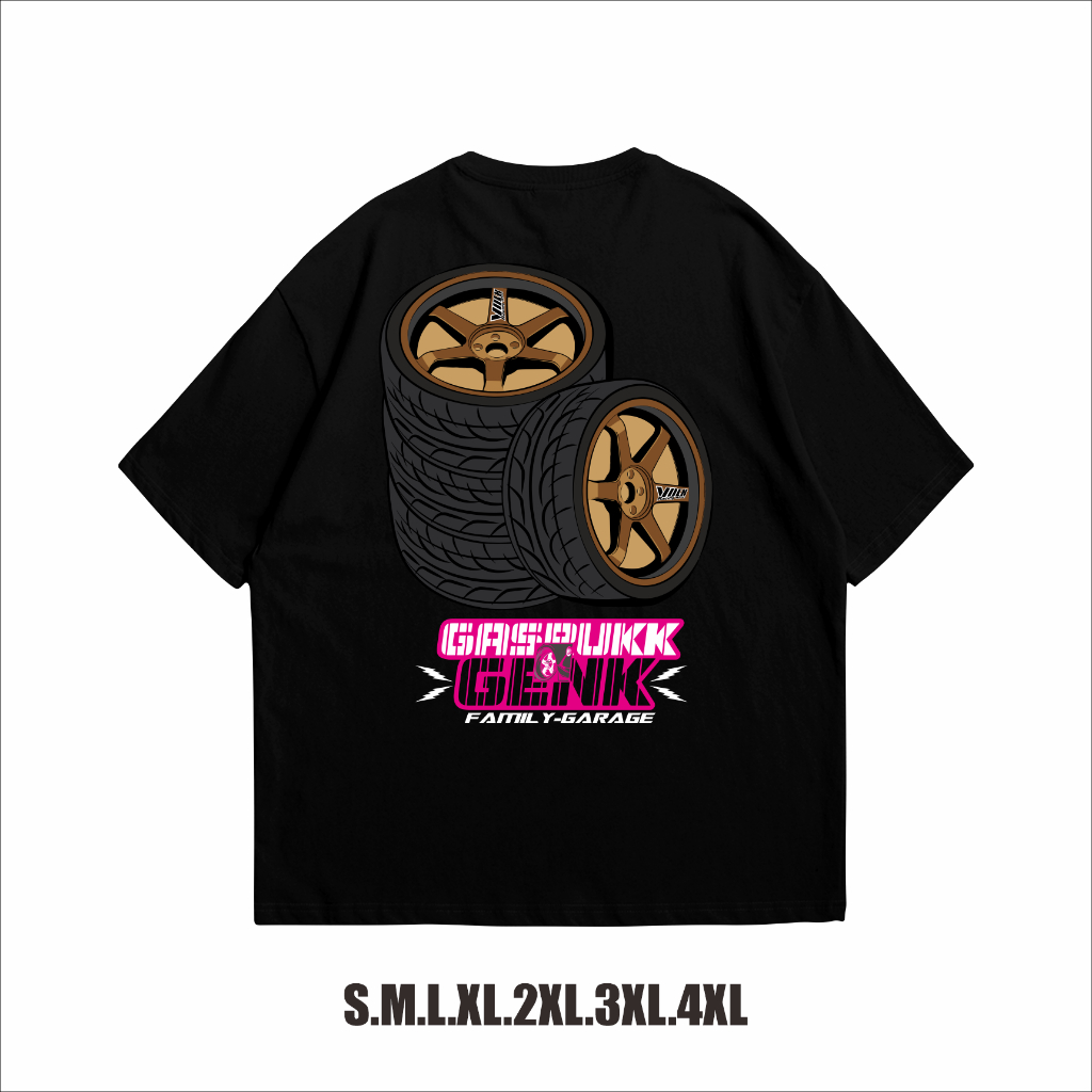 KAOS BAJU TSHIRT GASRUKKGENK FAMILY GARAGE VELG DESIGN KAOS MOBIL  KAOS BAJU DISTRO
