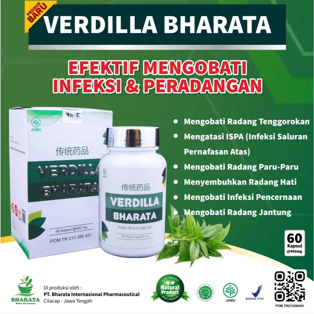 Verdilla Bharata Obat ISPA Flek Paru Infeksi dan Peradangan - 100% Herbal Asli Indonesia