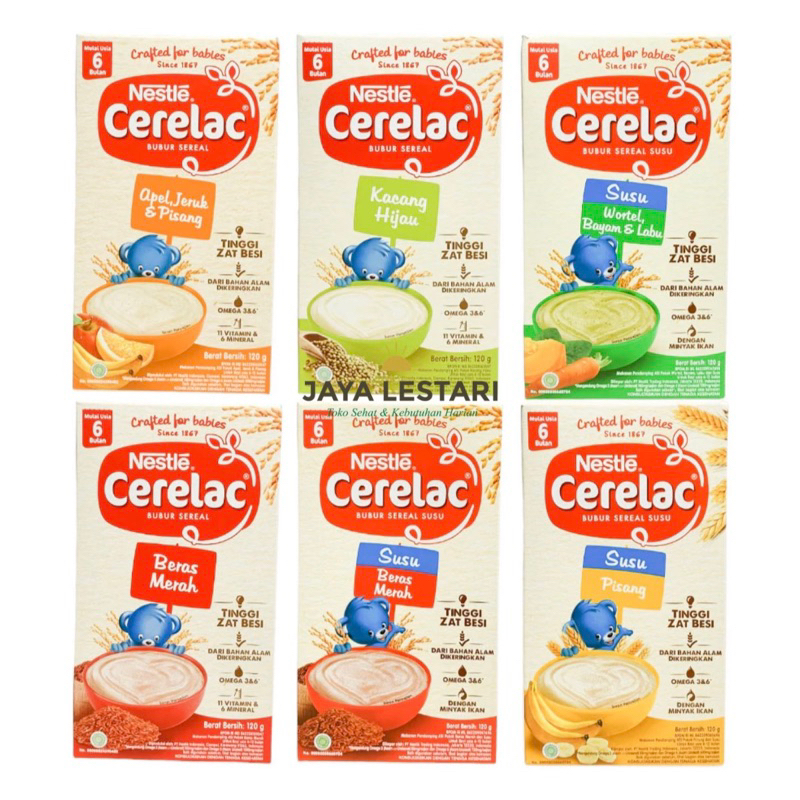 Nestle Cerelac Bubur Sereal (120g) (5 Varian Rasa)