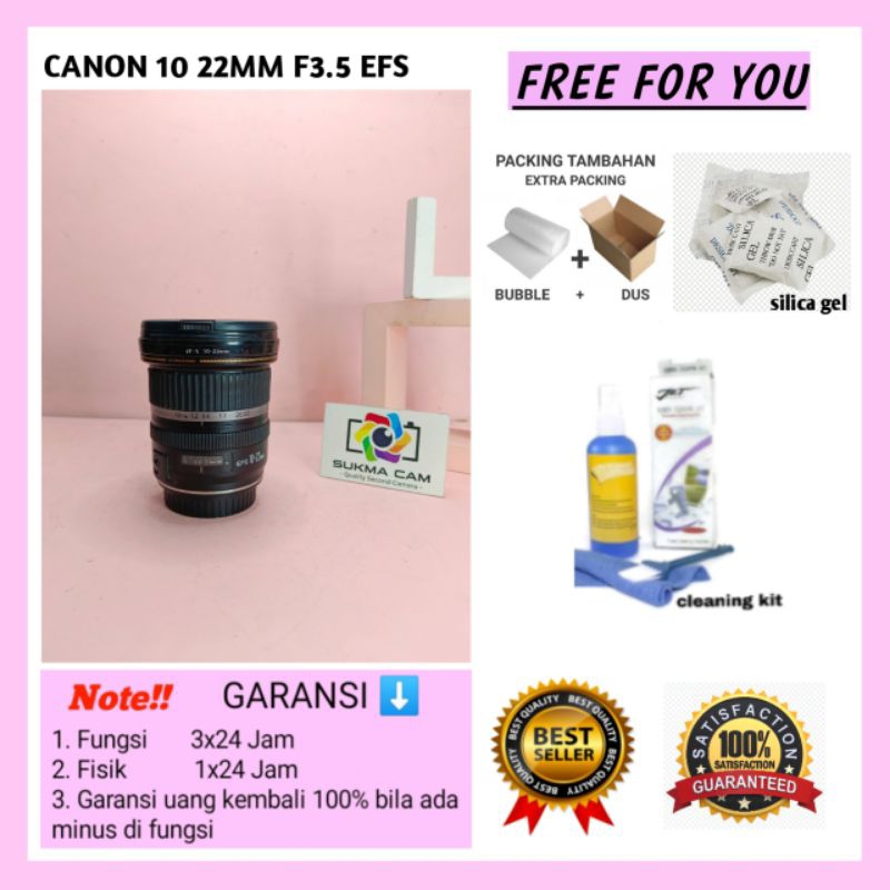 Lensa ultra wide canon 10 22mm EFS USM