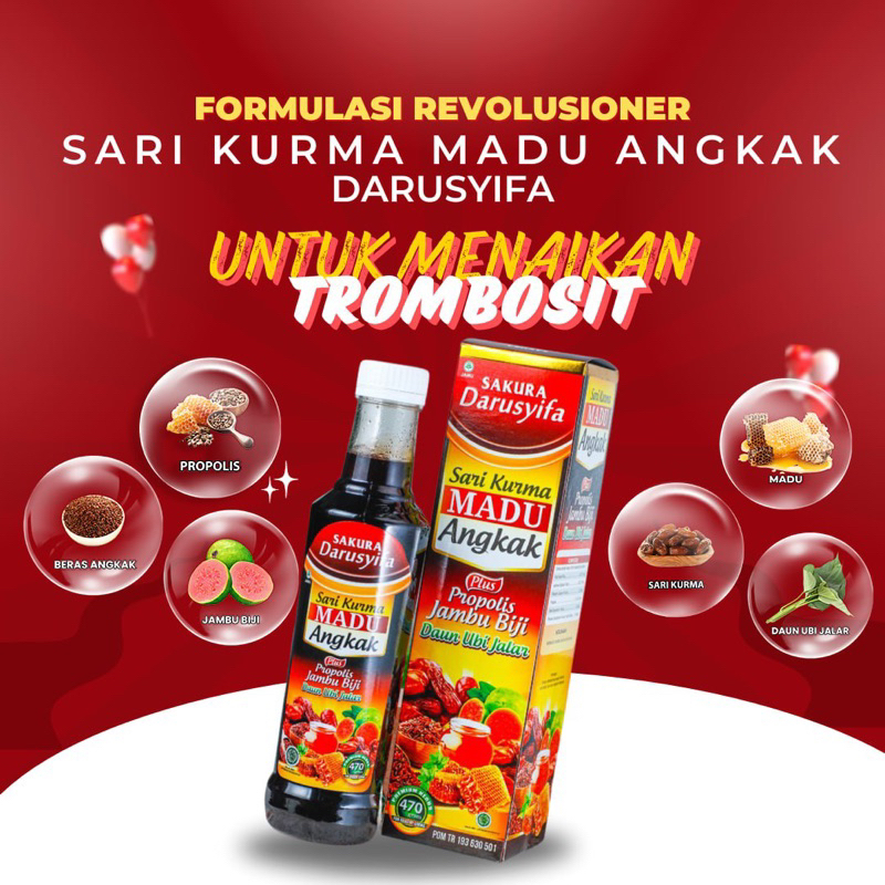 

SARI KURMA MADU ANGKAK + PROPOLIS + JAMBU BIJI + DAUN UBI JALAR | 100% Original