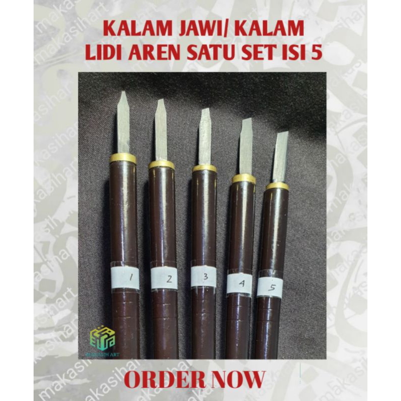 

SET KALAM JAWI, KALAM LIDI AREN, KALAM KALIGRAFI, HARUPAT
