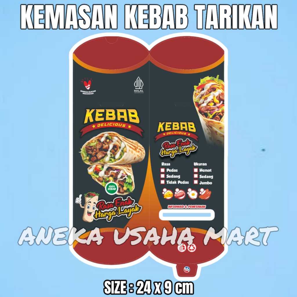 

Bungkus Kebab Tarikan Terlaris 24x9 cm Bahan Duplek