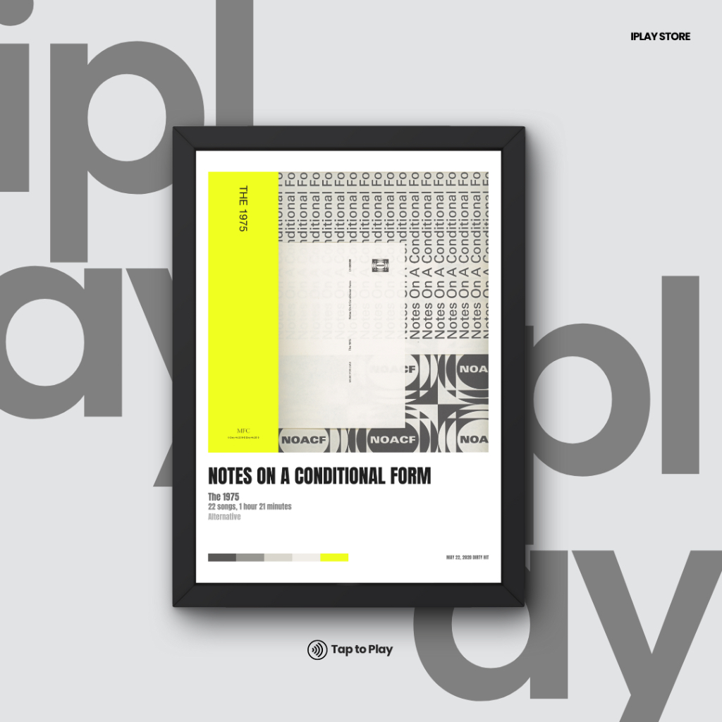 Hiasan Poster + Frame Music Album: The 1975 - Notes On A Conditional Form 15x20 cm