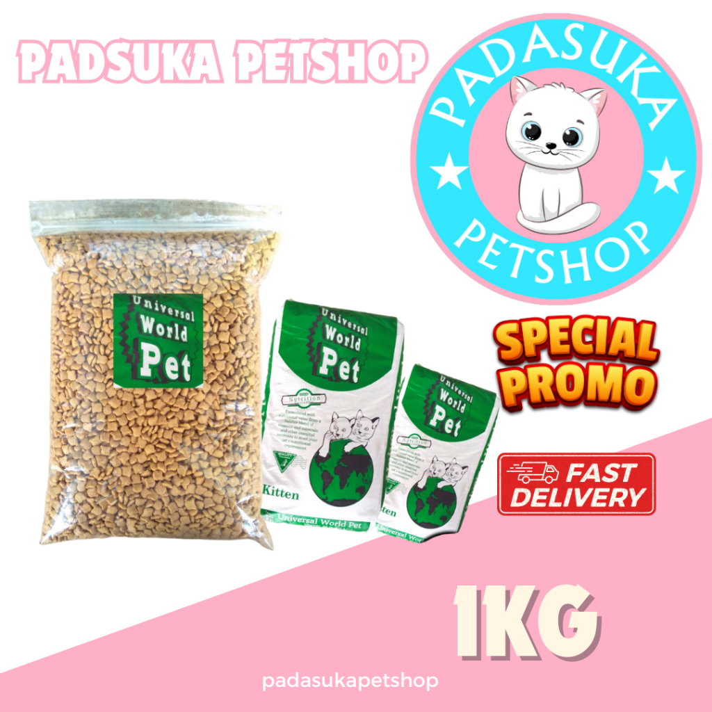 Universal Kitten 1kg repack makanan kucing universal kitten