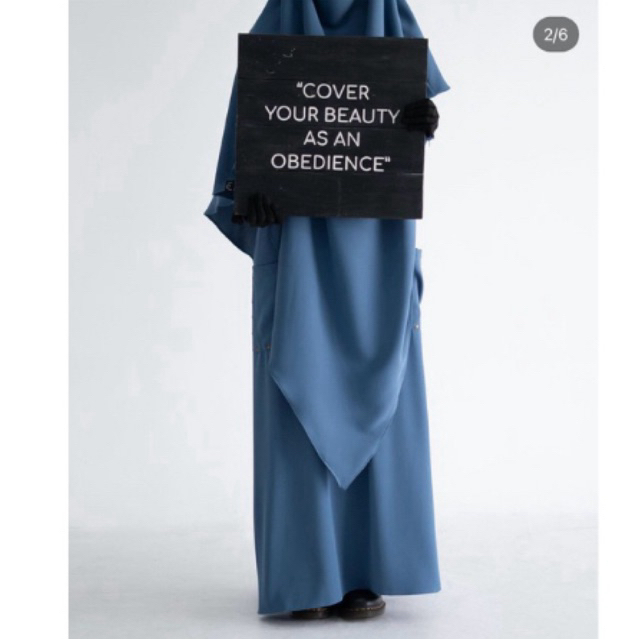 PRELOVED LAEEBA DRESS BLUEFIN SIZE S AL JENNA