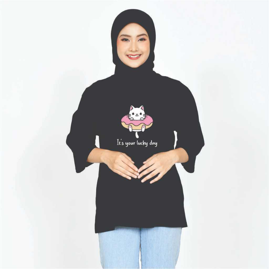 T-shirt Oversize | Kaos oversize bear apple | Atasan Wanita | Fashion Wanita | Kaos Hitam