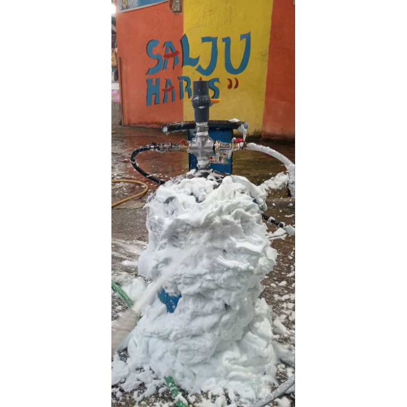 instalasi tabung salju gas 12kg dan tabung salju 25l