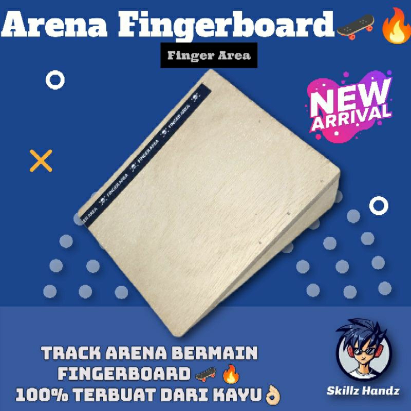Arena Bermain Fingerboard Track (Bahan Kayu)
