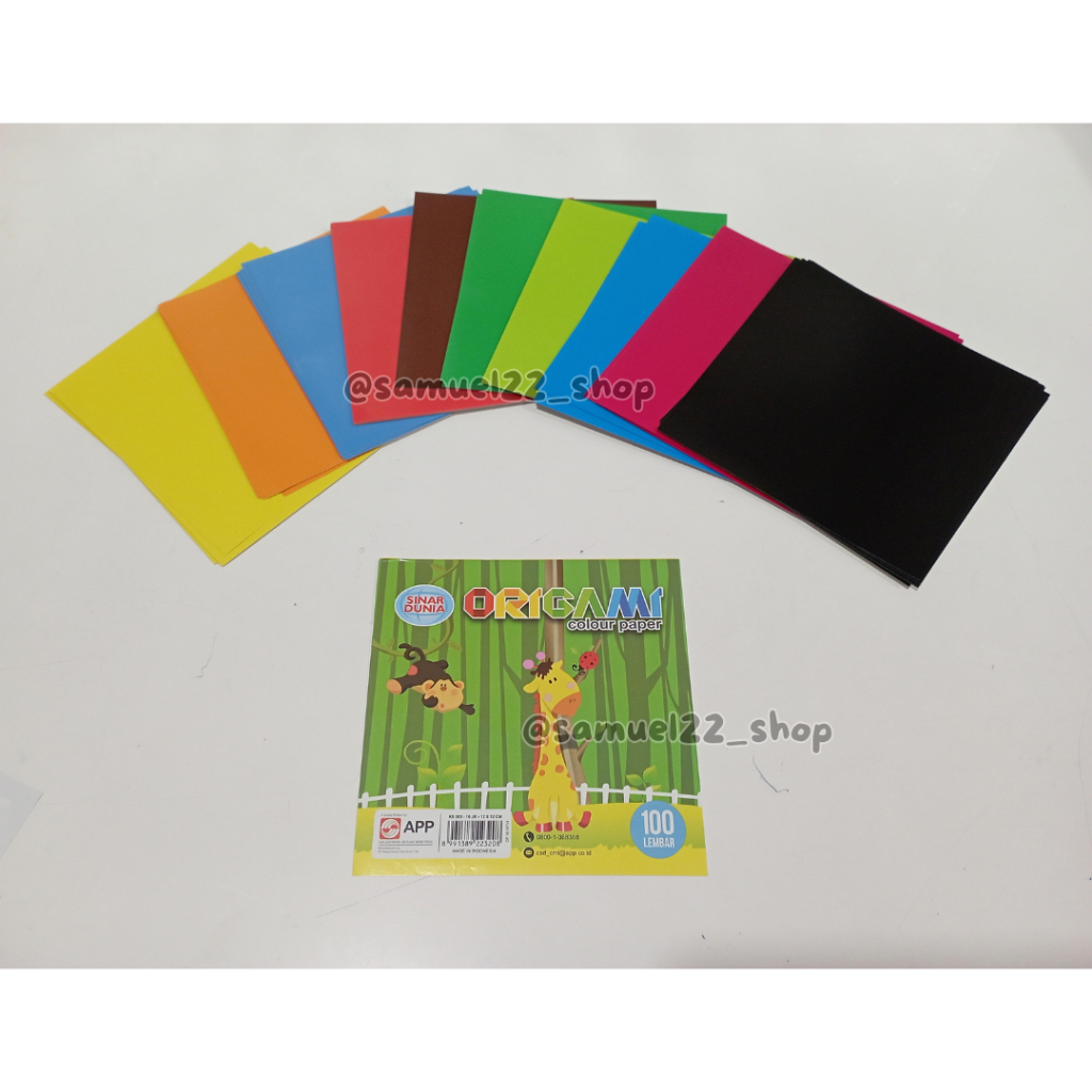 

Kertas Lipat / Kertas Origami Sidu 12 × 12 100 K Isi 100 Lembar
